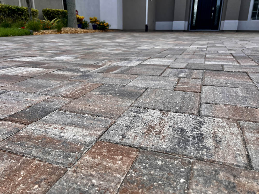 Pressure Washing and sealing on paver driveway by Stellar Paver Sealing in Melbourne