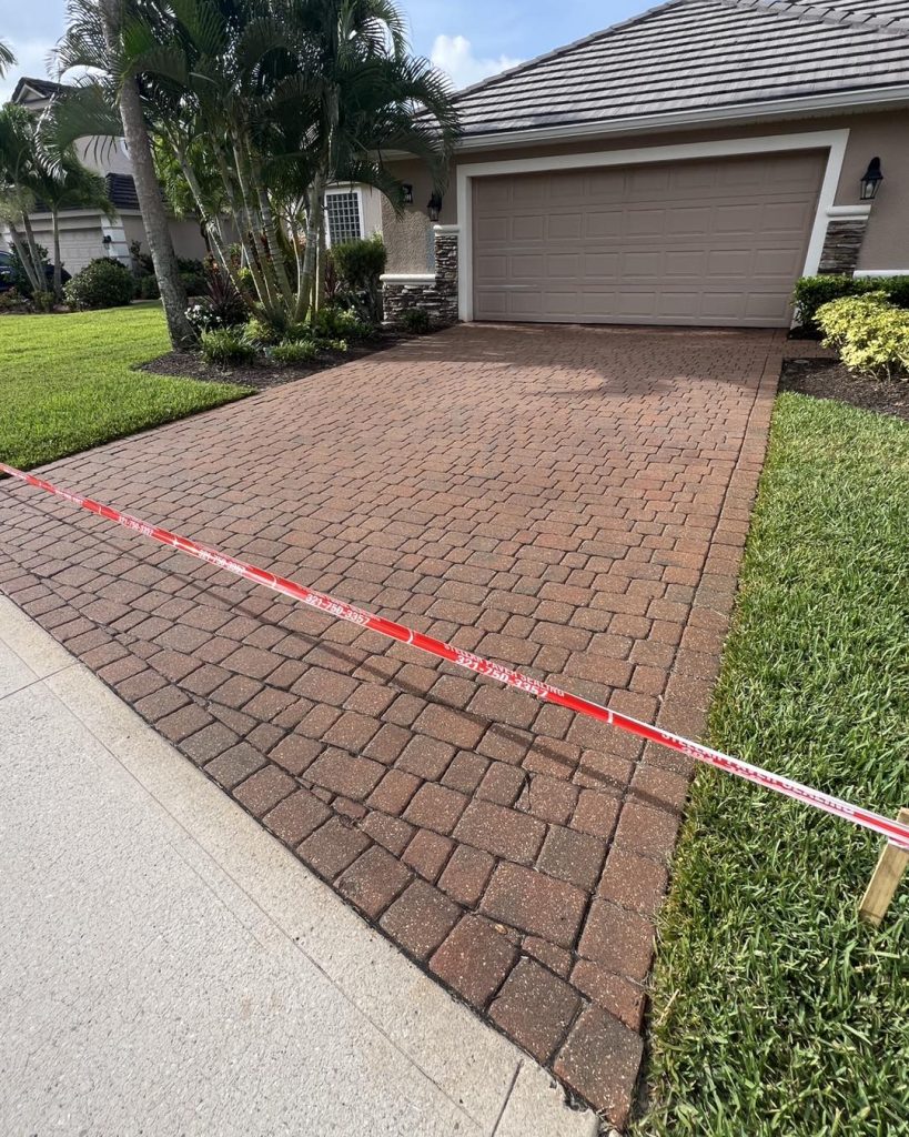 beautiful paver sealing result in Brevard County FL